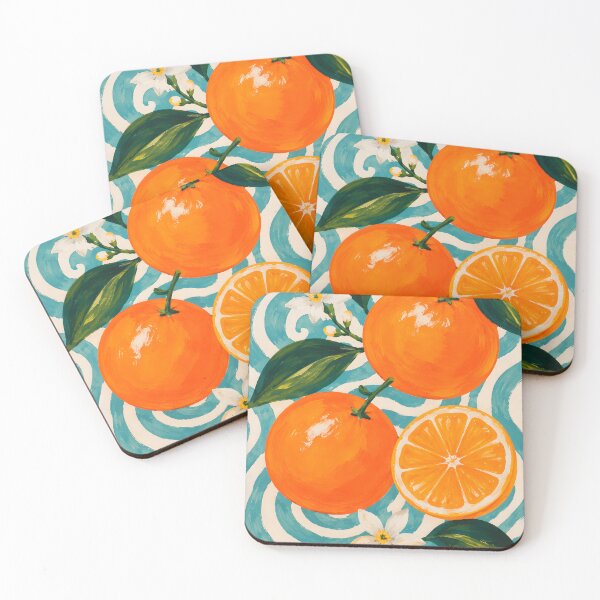 Item preview, Mediterranean Orange Citrus Print – Summer Kitchen Decor & Coastal Fruit Aesthetic designed and sold by DimoraGutyz.