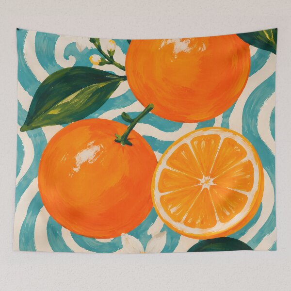 Item preview, Mediterranean Orange Citrus Print – Summer Kitchen Decor & Coastal Fruit Aesthetic designed and sold by Gutyz Designs.