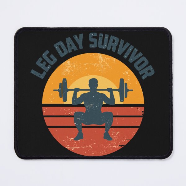 Item preview, Leg Day Survivor - Retro Sunset Gym Motivation Vintage Workout Design designed and sold by Sparkofart07.
