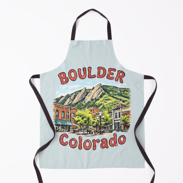 Item preview, Boulder Colorado Cute Retro Cityscape designed and sold by HowToCanadian.