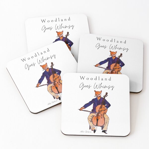 Item preview, The Woodland Cellist Cat designed and sold by The ADW Studium.