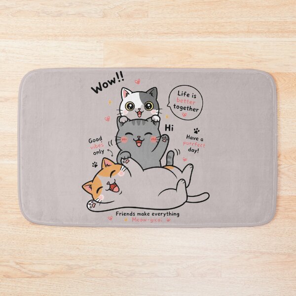 Item preview, Friends Make Everything Meow-gical – Cute Kawaii Cat Trio T-Shirt designed and sold by aminomen.