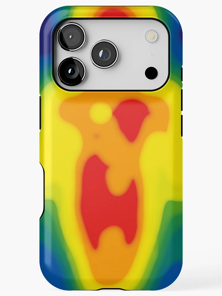 Thumbnail 1 of 4, iPhone Case, Adversarial Human Heatmap AI Perception Abstract Vision Pattern designed and sold by AnnSign.