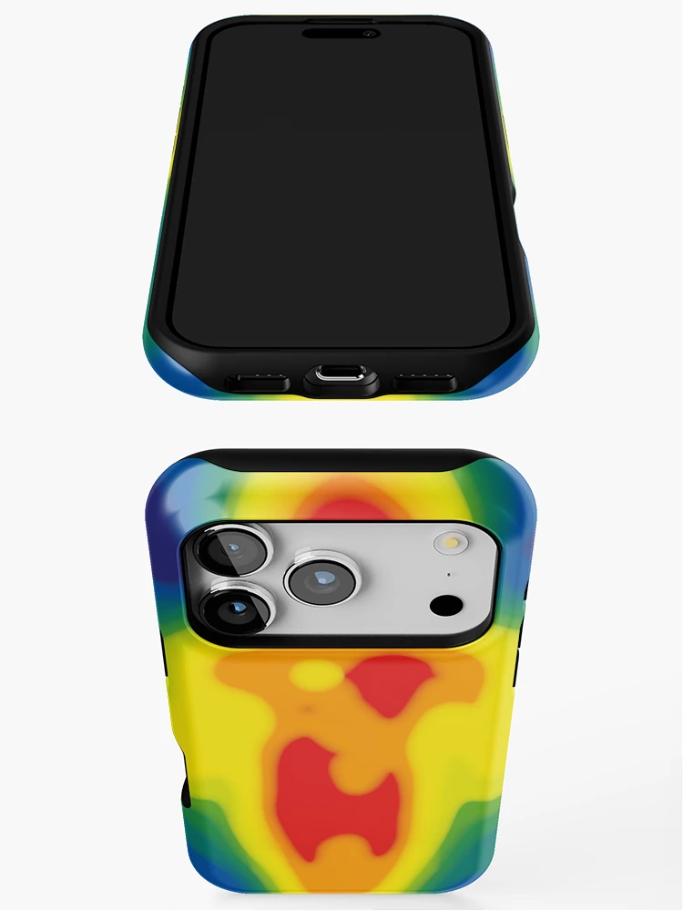 Thumbnail 3 of 4, iPhone Case, Adversarial Human Heatmap AI Perception Abstract Vision Pattern designed and sold by AnnSign.