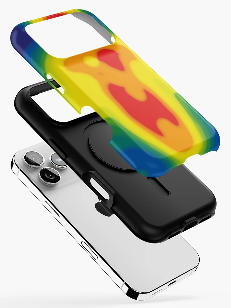 Thumbnail 2 of 4, iPhone Case, Adversarial Human Heatmap AI Perception Abstract Vision Pattern designed and sold by AnnSign.