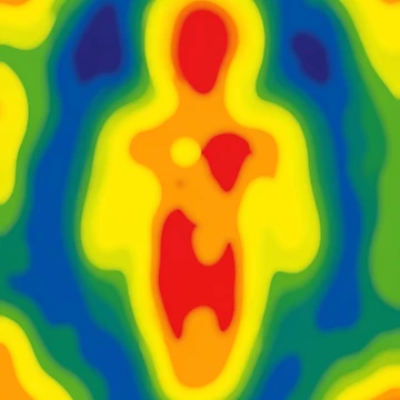 Artwork thumbnail, Adversarial Human Heatmap AI Perception Abstract Vision Pattern by AnnSign