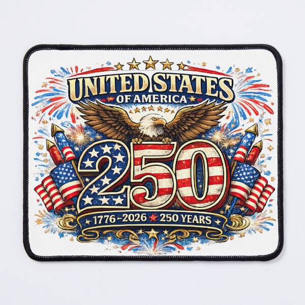 Item preview, 250th Anniversary USA 2026 - Eagle with Flags & Fireworks | Red White Blue Patriotic Design designed and sold by Good Candy.