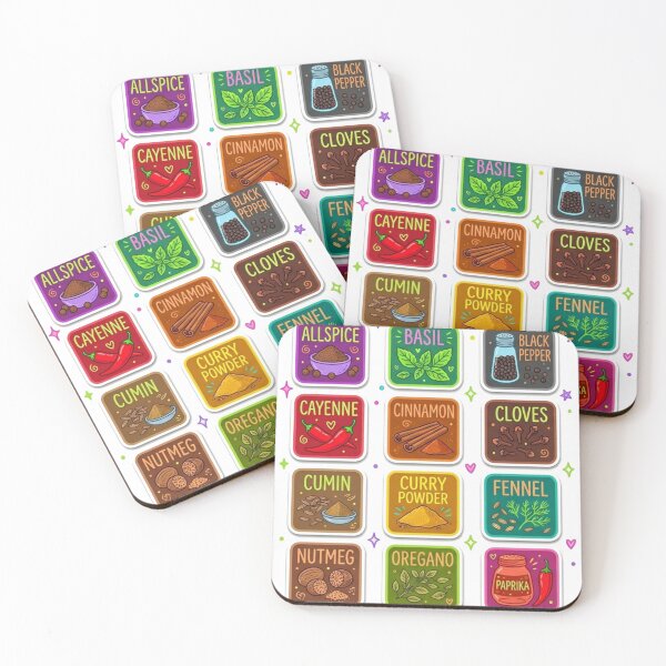 Item preview, Cute Herb & Spice Jar Label Sticker Sheet – 12 Aesthetic Kitchen Organization Decals designed and sold by BLUESKY11a.