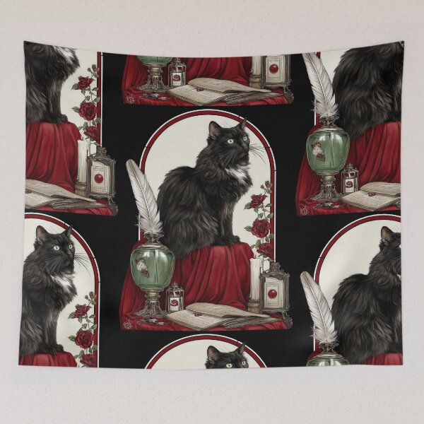 Item preview, Vintage black cat designed and sold by MendaciousMina.