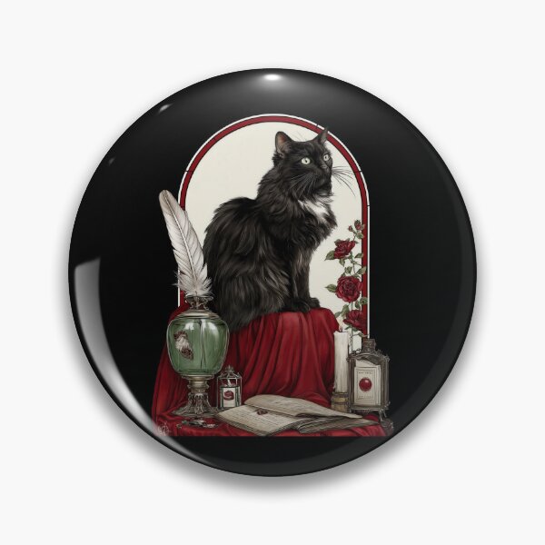 Item preview, Vintage black cat designed and sold by MendaciousMina.