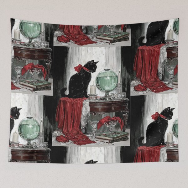 Item preview, Vintage black cat designed and sold by MendaciousMina.