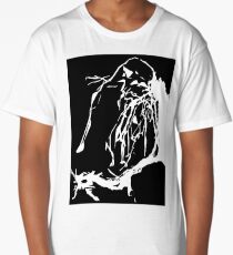 Black and White Abstract Long T-Shirt
