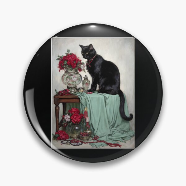 Item preview, Vintage black cat designed and sold by MendaciousMina.