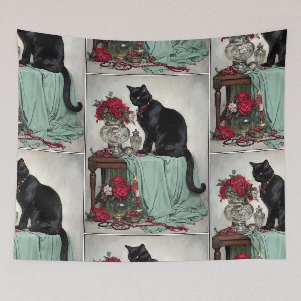 Item preview, Vintage black cat designed and sold by MendaciousMina.