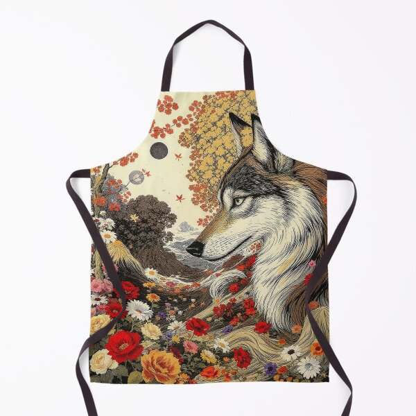 Item preview, Dog Lover Wolf In Floral Nature Scene  designed and sold by GaffaDesigns.