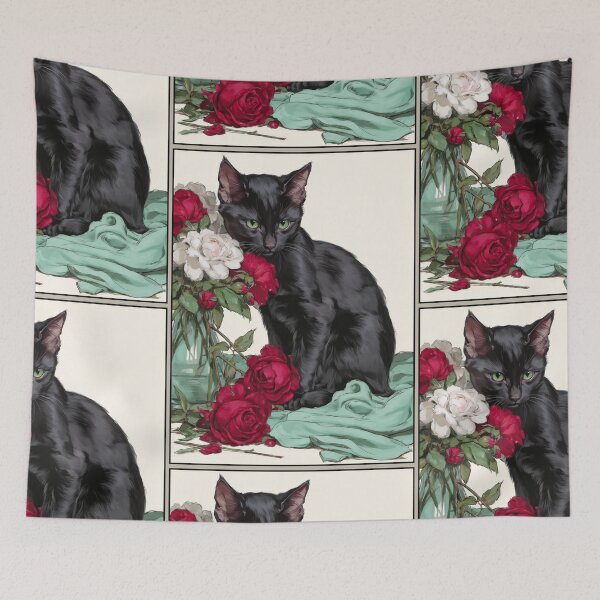 Item preview, Vintage black cat designed and sold by MendaciousMina.