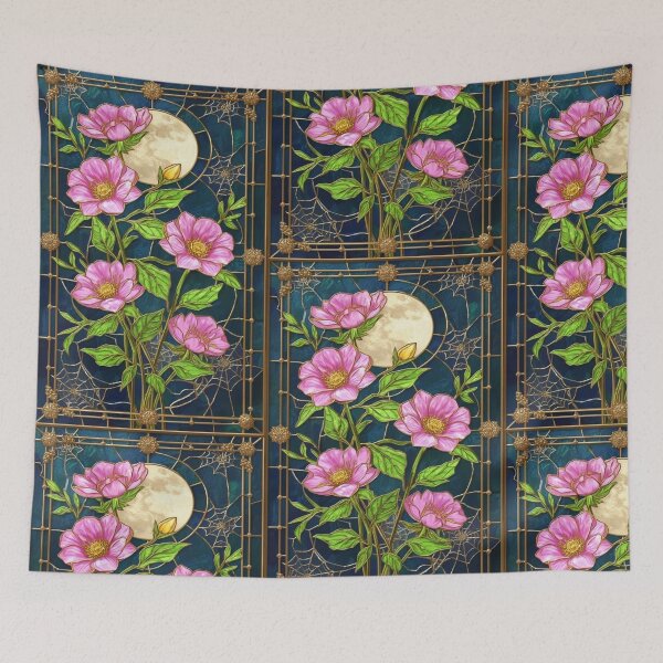Item preview, Moon Flowers: Enchanted Garden in Stained Glass designed and sold by BriSher.