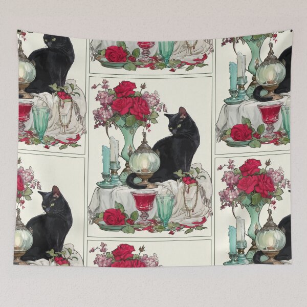 Item preview, Vintage black cat designed and sold by MendaciousMina.