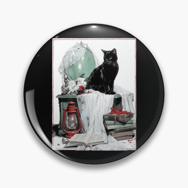 Item preview, Vintage black cat designed and sold by MendaciousMina.