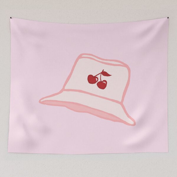 Item preview, Cartoon Baby Pink Coquette Cherry Bucket Hat  designed and sold by CamilasPrints.