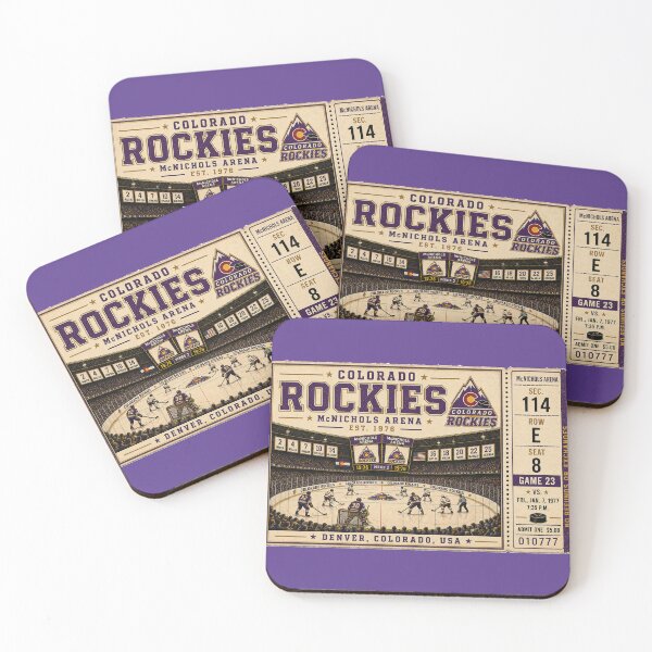 Item preview, Colorado Rockies Vintage Hockey Ticket, McNichols Arena Retro NHL Art, Classic Hockey Nostalgia designed and sold by GhostDawgs.