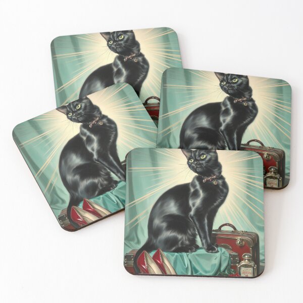 Item preview, Vintage black cat designed and sold by MendaciousMina.