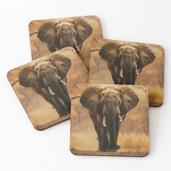 Item preview, African Elephant on Savanna, Wildlife designed and sold by GuildedWordGraphics.