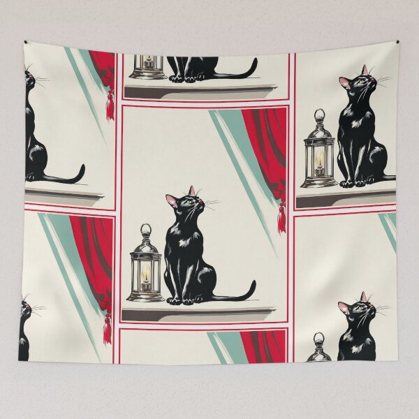 Item preview, Vintage black cat designed and sold by MendaciousMina.