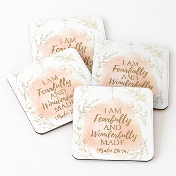 Item preview, I Am Fearfully and Wonderfully Made Mug | Psalm 139:14 Christian Bible Verse Coffee Cup | Faith Inspirational Gift for Her & Him designed and sold by Softbear Atelier.