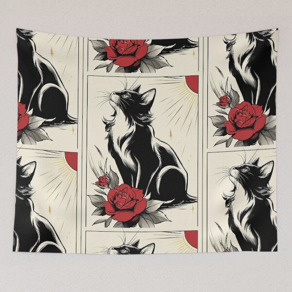 Item preview, Vintage black cat designed and sold by MendaciousMina.