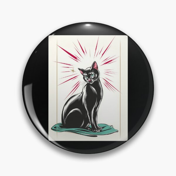 Item preview, Vintage black cat designed and sold by MendaciousMina.