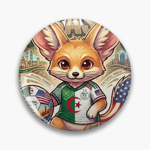 Item preview, Fennec Fox Football Fan - 2026 Global Soccer Edition designed and sold by printozaShop.