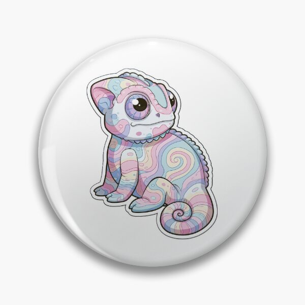 Item preview, Baby Pastel Chameleon Sticker | Kawaii Cute Reptile Decal designed and sold by Moonlit Menagerie.