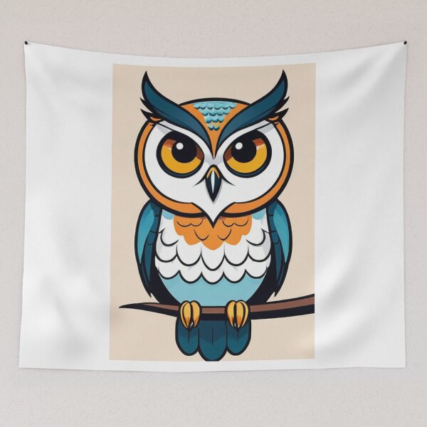 Item preview, Art - Abstract Owl, Modern Graphic Illustration designed and sold by DoodyPets.