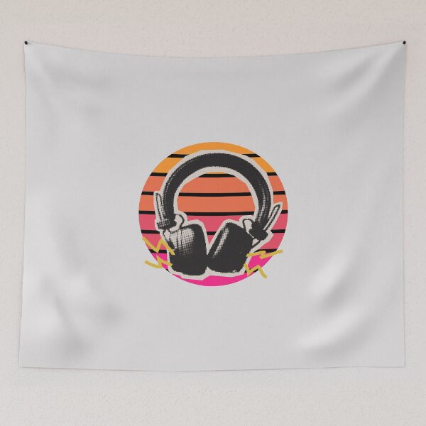 Item preview, Headphones Playing Loud Music designed and sold by FanFest.