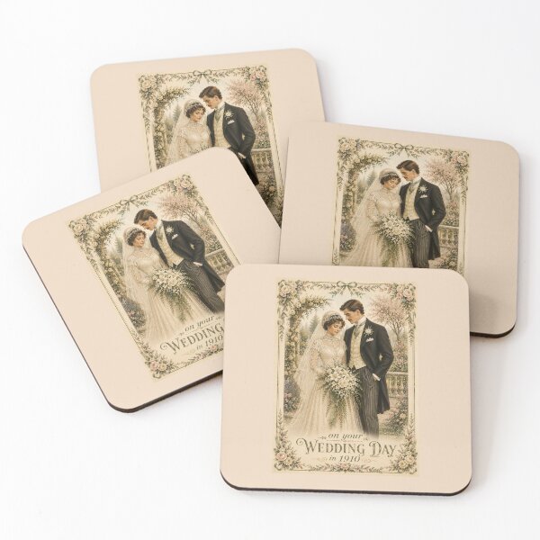 Item preview, Tarjeta de felicitación para bodas en jardines el día de tu boda (década de 1910) designed and sold by Novel Works Studio.