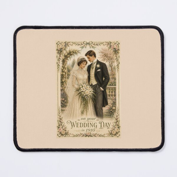 Item preview, On Your Wedding Day – 1910s Garden Wedding Greeting Card designed and sold by Novel Works Studio.