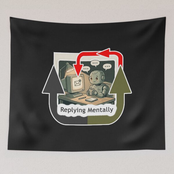 Item preview, Replying Mentally Today designed and sold by QuietNovaShop.