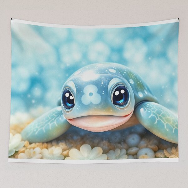 Item preview, Cute Sea Turtle Wall Art designed and sold by BeautifulVirtues.