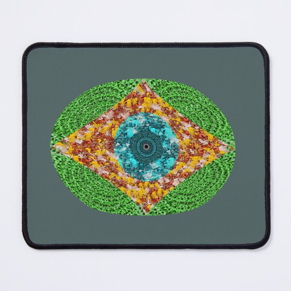 Item preview, Brazil of Palms: Oval Hands Mandala and Psychedelic Print designed and sold by MAMA LXXVIII: Art by Marsailhe Milward.