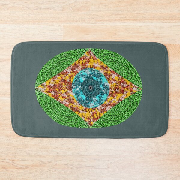 Item preview, Brazil of Palms: Oval Hands Mandala and Psychedelic Print designed and sold by MAMA LXXVIII: Art by Marsailhe Milward.