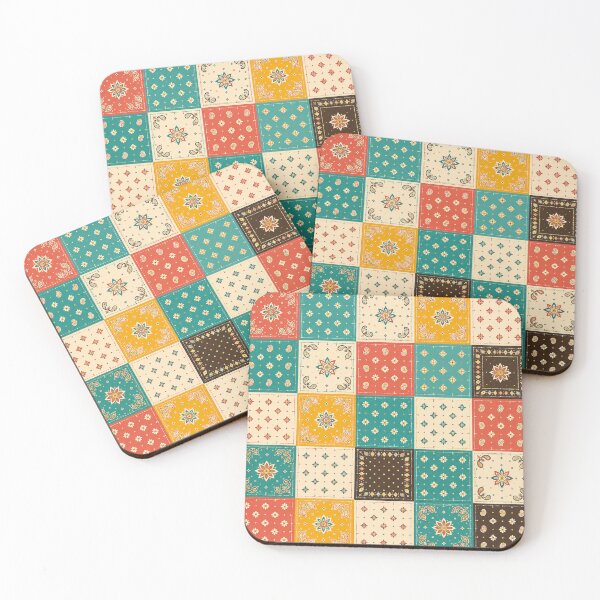 Item preview, Retro Bandana Patchwork Pattern designed and sold by lbl-shop.