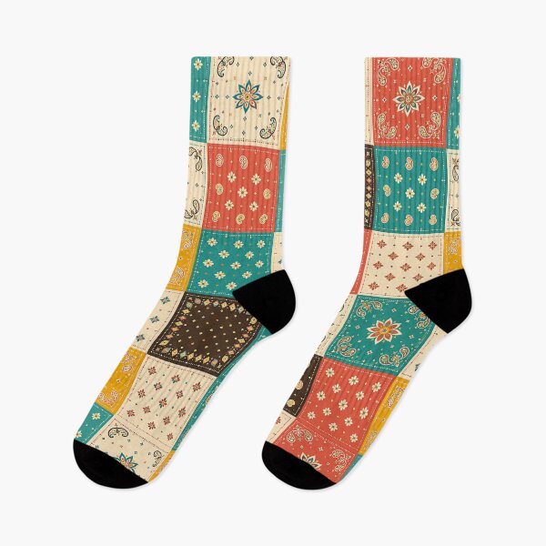 Item preview, Retro Bandana Patchwork Pattern designed and sold by lbl-shop.
