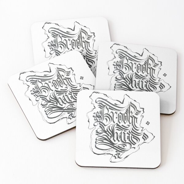 Item preview, Brooklyn Map Cadel Calligraphy designed and sold by SarahJoyScribe.