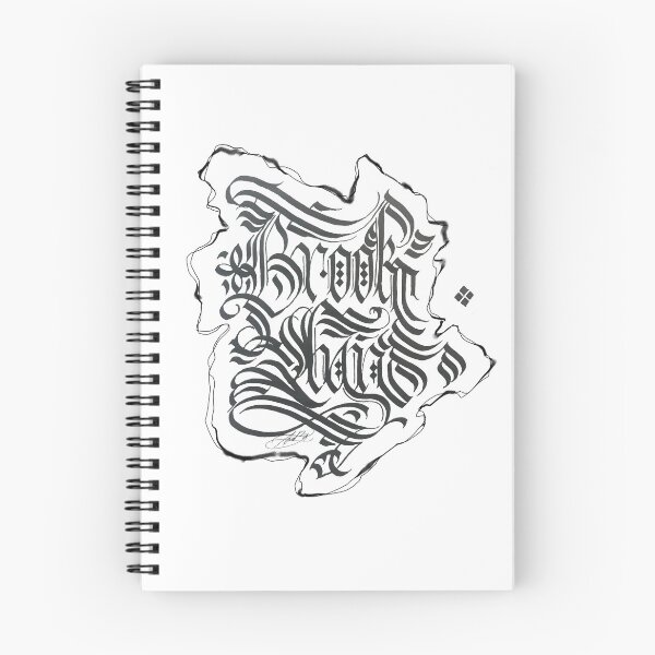 Item preview, Brooklyn Map Cadel Calligraphy designed and sold by SarahJoyScribe.