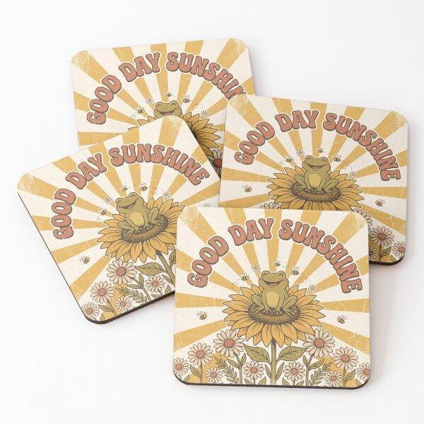 Item preview, Good Day Sunshine Frog Shirt | Vintage Retro Sunflower Frog Graphic Tee designed and sold by DmaarGroup.