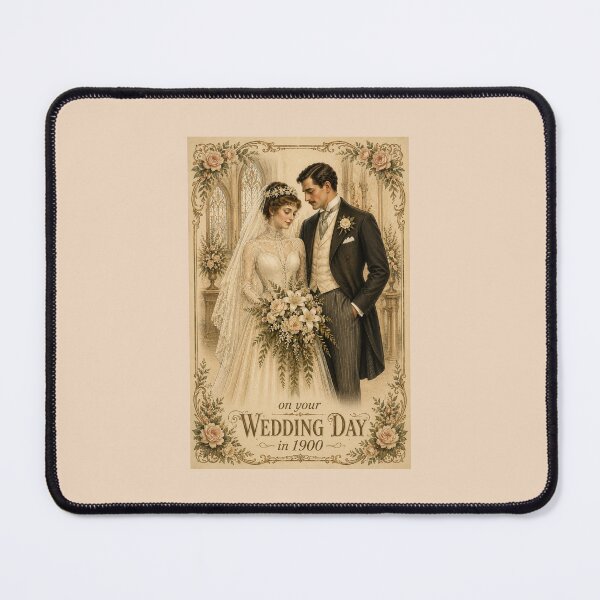 Item preview, On Your Wedding Day – Edwardian Wedding Greeting Card (1900s) designed and sold by Novel Works Studio.