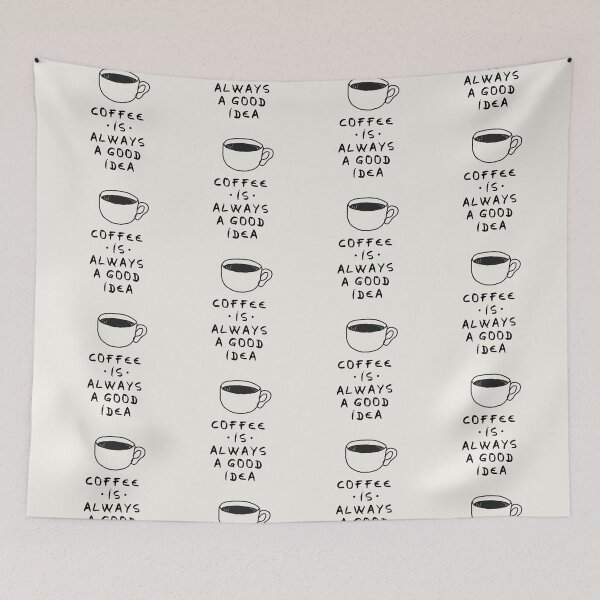 Item preview, Coffee Is Always A Good Idea Hand Drawn Cozy Minimalist Badge designed and sold by Digital-Thought.