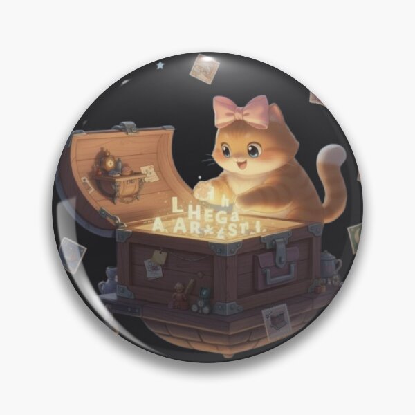 Item preview, Magical Letter Treasure Chest Cat Art designed and sold by Moody Vibes Studio.