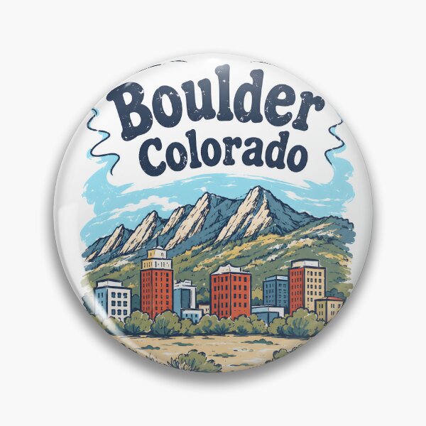 Item preview, Boulder Colorado Colorful City Landscape designed and sold by HowToCanadian.